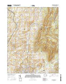 Waynesboro Pennsylvania Current topographic map, 1:24000 scale, 7.5 X 7.5 Minute, Year 2016