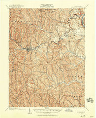 Waynesburg Pennsylvania Historical topographic map, 1:62500 scale, 15 X 15 Minute, Year 1901
