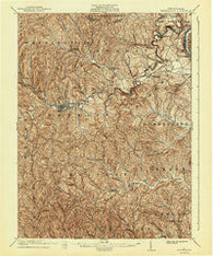 Waynesburg Pennsylvania Historical topographic map, 1:62500 scale, 15 X 15 Minute, Year 1904