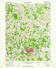 Waynesburg Pennsylvania Historical topographic map, 1:24000 scale, 7.5 X 7.5 Minute, Year 1961