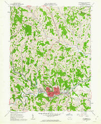 Waynesburg Pennsylvania Historical topographic map, 1:24000 scale, 7.5 X 7.5 Minute, Year 1961