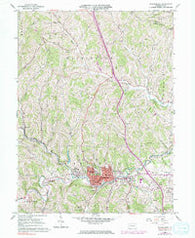 Waynesburg Pennsylvania Historical topographic map, 1:24000 scale, 7.5 X 7.5 Minute, Year 1961