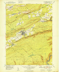 Weatherly Pennsylvania Historical topographic map, 1:24000 scale, 7.5 X 7.5 Minute, Year 1950