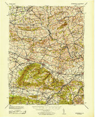 Wernersville Pennsylvania Historical topographic map, 1:62500 scale, 15 X 15 Minute, Year 1953