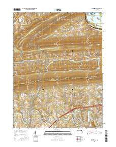 Wertzville Pennsylvania Current topographic map, 1:24000 scale, 7.5 X 7.5 Minute, Year 2016