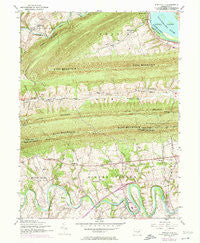 Wertzville Pennsylvania Historical topographic map, 1:24000 scale, 7.5 X 7.5 Minute, Year 1952