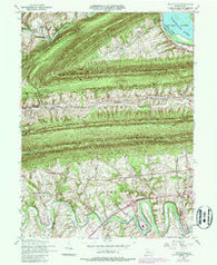 Wertzville Pennsylvania Historical topographic map, 1:24000 scale, 7.5 X 7.5 Minute, Year 1952