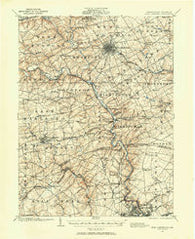 West Chester Pennsylvania Historical topographic map, 1:62500 scale, 15 X 15 Minute, Year 1901