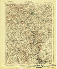 West Chester Pennsylvania Historical topographic map, 1:62500 scale, 15 X 15 Minute, Year 1904