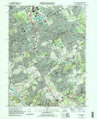 West Chester Pennsylvania Historical topographic map, 1:24000 scale, 7.5 X 7.5 Minute, Year 1996