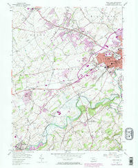 West York Pennsylvania Historical topographic map, 1:24000 scale, 7.5 X 7.5 Minute, Year 1954