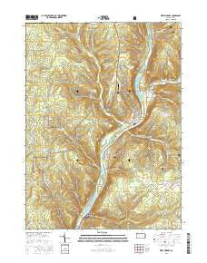 West Hickory Pennsylvania Current topographic map, 1:24000 scale, 7.5 X 7.5 Minute, Year 2016
