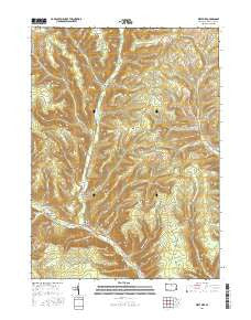 West Pike Pennsylvania Current topographic map, 1:24000 scale, 7.5 X 7.5 Minute, Year 2016