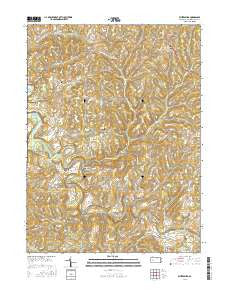 Whitesburg Pennsylvania Current topographic map, 1:24000 scale, 7.5 X 7.5 Minute, Year 2016