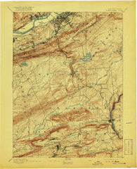 Wilkes-Barre Pennsylvania Historical topographic map, 1:62500 scale, 15 X 15 Minute, Year 1894