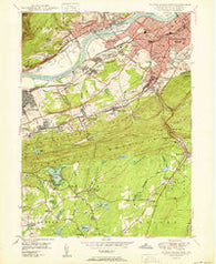 Wilkes-Barre West Pennsylvania Historical topographic map, 1:24000 scale, 7.5 X 7.5 Minute, Year 1950