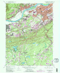 Wilkes-Barre West Pennsylvania Historical topographic map, 1:24000 scale, 7.5 X 7.5 Minute, Year 1947