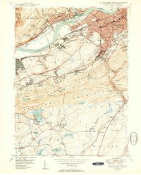 Wilkes-Barre West Pennsylvania Historical topographic map, 1:24000 scale, 7.5 X 7.5 Minute, Year 1950