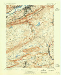 Wilkes-Barre Pennsylvania Historical topographic map, 1:62500 scale, 15 X 15 Minute, Year 1891