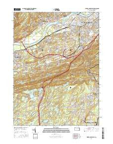 Wilkes-Barre West Pennsylvania Current topographic map, 1:24000 scale, 7.5 X 7.5 Minute, Year 2016