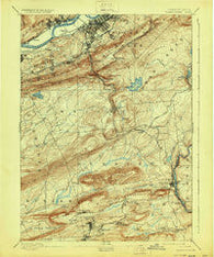Wilkes Barre Pennsylvania Historical topographic map, 1:62500 scale, 15 X 15 Minute, Year 1894