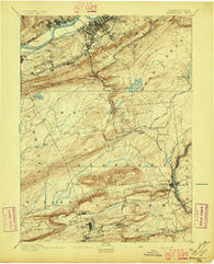 Wilkesbarre Pennsylvania Historical topographic map, 1:62500 scale, 15 X 15 Minute, Year 1894