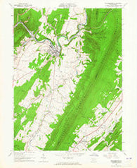 Williamsburg Pennsylvania Historical topographic map, 1:24000 scale, 7.5 X 7.5 Minute, Year 1963