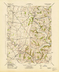 Williamson Pennsylvania Historical topographic map, 1:31680 scale, 7.5 X 7.5 Minute, Year 1944