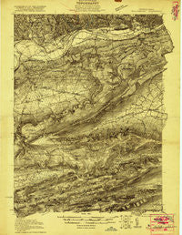 Williamsport Pennsylvania Historical topographic map, 1:48000 scale, 15 X 15 Minute, Year 1921