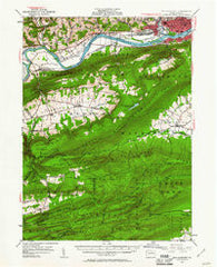 Williamsport Pennsylvania Historical topographic map, 1:62500 scale, 15 X 15 Minute, Year 1953