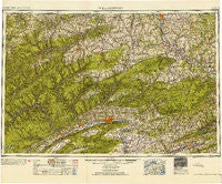 Williamsport Pennsylvania Historical topographic map, 1:250000 scale, 1 X 2 Degree, Year 1954