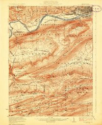 Williamsport Pennsylvania Historical topographic map, 1:62500 scale, 15 X 15 Minute, Year 1923