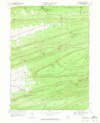 Woodward Pennsylvania Historical topographic map, 1:24000 scale, 7.5 X 7.5 Minute, Year 1968