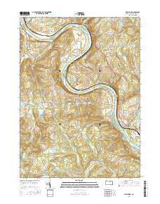 Wyalusing Pennsylvania Current topographic map, 1:24000 scale, 7.5 X 7.5 Minute, Year 2016