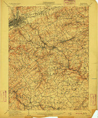 York Pennsylvania Historical topographic map, 1:62500 scale, 15 X 15 Minute, Year 1910