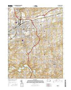 York Pennsylvania Current topographic map, 1:24000 scale, 7.5 X 7.5 Minute, Year 2016