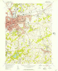 York Pennsylvania Historical topographic map, 1:24000 scale, 7.5 X 7.5 Minute, Year 1954