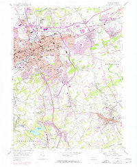 York Pennsylvania Historical topographic map, 1:24000 scale, 7.5 X 7.5 Minute, Year 1954
