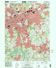 York Pennsylvania Historical topographic map, 1:24000 scale, 7.5 X 7.5 Minute, Year 1999