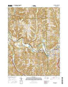 Zelienople Pennsylvania Current topographic map, 1:24000 scale, 7.5 X 7.5 Minute, Year 2016