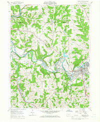 Zelienople Pennsylvania Historical topographic map, 1:24000 scale, 7.5 X 7.5 Minute, Year 1958