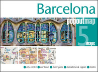 Buy map Barcelona : popoutmap : 5 maps