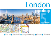 Buy map London~Paris : popout map : 5 maps