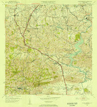 Aguas Buenas Puerto Rico Historical topographic map, 1:20000 scale, 7.5 X 7.5 Minute, Year 1955
