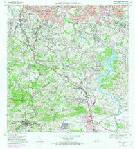 Aguas Buenas Puerto Rico Historical topographic map, 1:20000 scale, 7.5 X 7.5 Minute, Year 1969