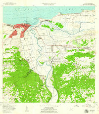 Arecibo Puerto Rico Historical topographic map, 1:20000 scale, 7.5 X 7.5 Minute, Year 1957