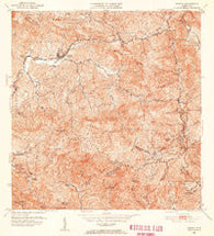 Jayuya Puerto Rico Historical topographic map, 1:30000 scale, 7.5 X 7.5 Minute, Year 1952