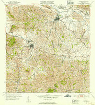 Juncos Puerto Rico Historical topographic map, 1:30000 scale, 7.5 X 7.5 Minute, Year 1952