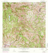 Orocovis Puerto Rico Historical topographic map, 1:20000 scale, 7.5 X 7.5 Minute, Year 1957