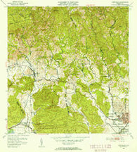 Penuelas Puerto Rico Historical topographic map, 1:30000 scale, 7.5 X 7.5 Minute, Year 1952